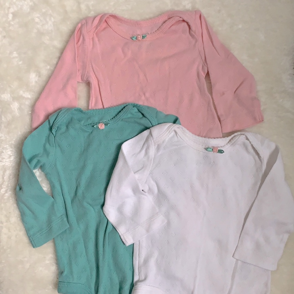 Set of three long sleeve Carter’s bodysuits
